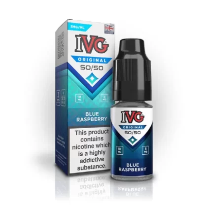 IVG Original 50/50 10ml E-Liquid Blue Raspberry - Nicotine strength#3mg>6mg>12mg (44F8CF)
