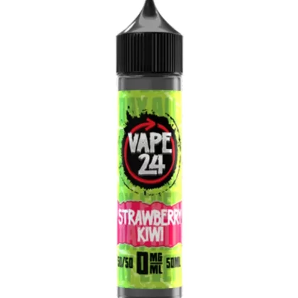 Vape 24 Strawberry Kiwi 50/50 60ml E-Liquids - 0mg