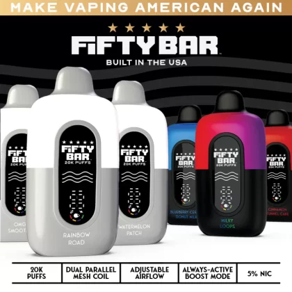 Fifty Bar V2 20K - Green Apple Blast (WHT Series)