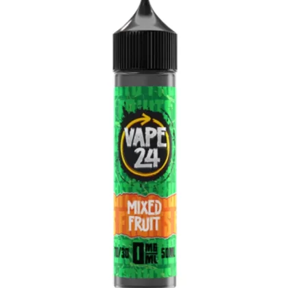 Vape 24 Mixed Fruit 70/30 60ml E-Liquids - 0mg