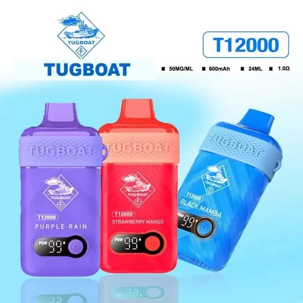 Tugboat T12000 Disposable Vape (12,000 Puffs) - 50 mg / Strawberry Watermelon - Image 2
