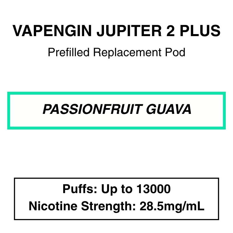 Vapengin Jupiter 2 Plus – Prefilled Replacement Pod – 28.5mg/mL Nicotine – Up to 13000 Puffs – 1 Pod - Image 3