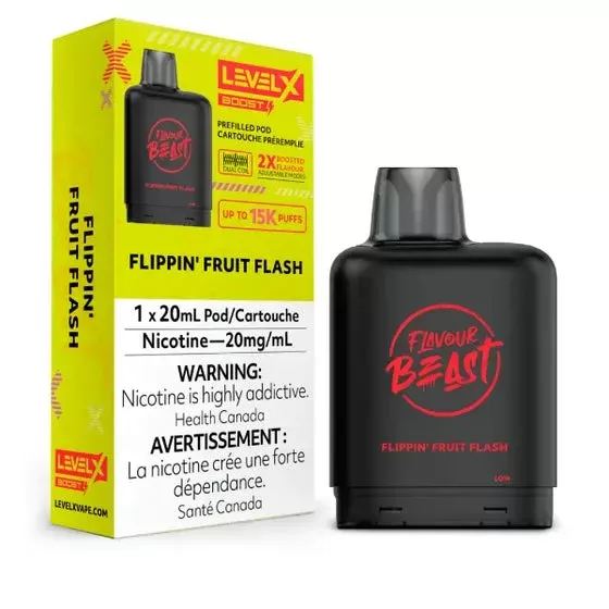 Level X Flavour Beast BOOST Pod 20mL – Flippin’ Fruit Flash – 15K Puffs