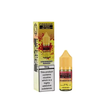 Elux Firerose 5000 Strawberry Banana 10ml Nic Salt E-Liquid - Vape Product, Vape Product