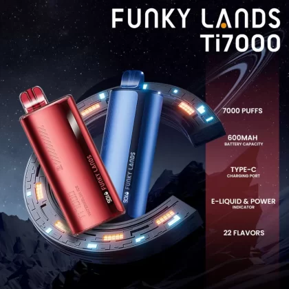 Funky Lands Ti7000 Rechargeable Disposable - OSK Ice (Orange Starfruit Kiwi)