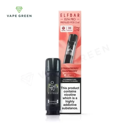 Strawberry Raspberry Prefilled Pods by Elf Bar Elfa Pro