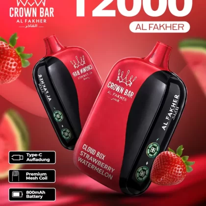 Al Fakher CrownBar Vape 12000 - Strawberry Watermelon