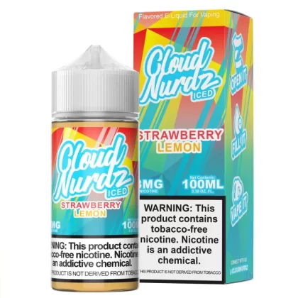 Cloud Nurdz TFN Premium E-Liquid 100ml - ICED Grape Strawberry / 3mg