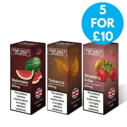 10mg Top Salt Fruit Flavour Nic Salts by A-Steam 10ml (50VG/50PG) - Vape Co