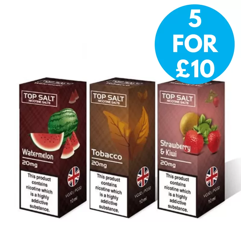 10mg Top Salt Fruit Flavour Nic Salts by A-Steam 10ml (50VG/50PG) - Vape Co