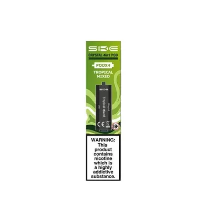 Tropical Mixed SKE Crystal 4-in-1 Prefilled Pods – 2400 Puffs, 20mg, 2ml