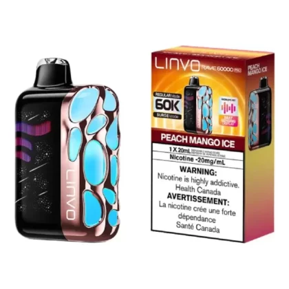 Linvo Rave 60K Disposable Vape – 20 ML – Peach Mango Ice - Ecigdepot