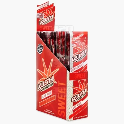 KUSH | ‘Retail Display’ Super Seal Herbal Wraps | 121mm – Sweet – 25 Count