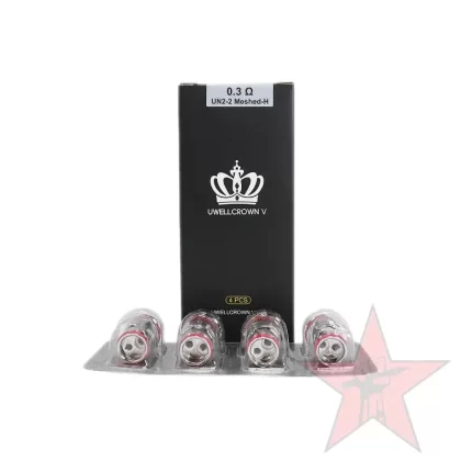 Uwell Crown V Replacement Coils – 4 Pack - Coil#0.23ohm UN2 Single Mesh (65-70W)