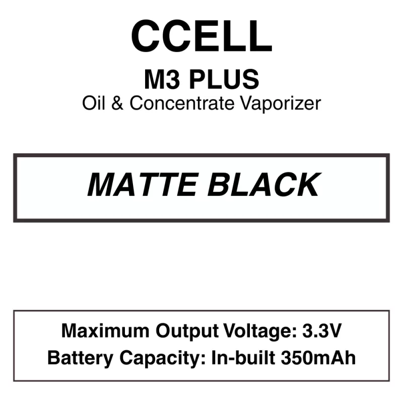 CCELL – M4B Pro Concentrate Vaporiser Pen – 510 Thread – Battery Only - Black, Black Housing - Image 2