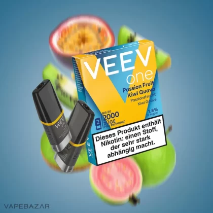 Veev One Pods – Passion Fruit Kiwi Guava (2er Pack) - Veev / ca. 2000 insgesamt / 20mg/ml