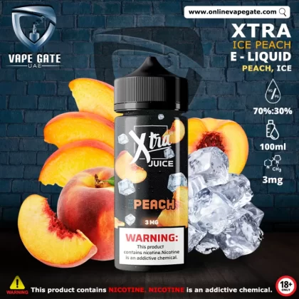 ICE PEACH - XTRA ELIQUID 100ML - 3 mg / 100 ml
