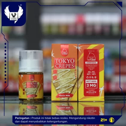 TOKYO CREPES SERIES FREEBASE 60ML – 3/6MG By. VAPEZOO
