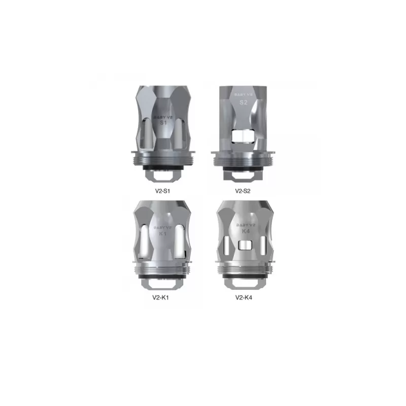 SMOK Baby V2 Coils – Singles and Packs - Vape Product, A3 Silver; Single Coil, Pack of 3 x Coils