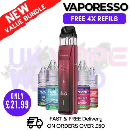 Red Vaporesso Xros Pro Pod Kit | FREE 4X REFILS | £21.99