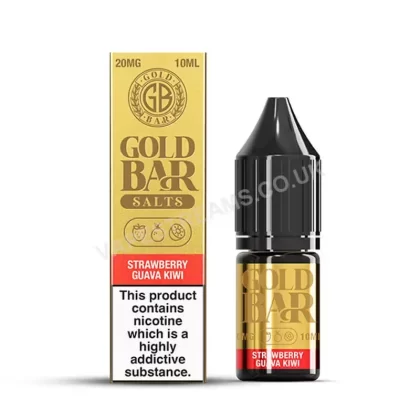 Gold Bar Strawberry Guava Kiwi Nic Salt E-Liquid - Vapestreams Co
