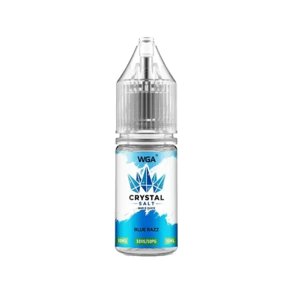 WGA Crystal Blue Razz Saltnic Vape Juice - 10 Pack - 10mg