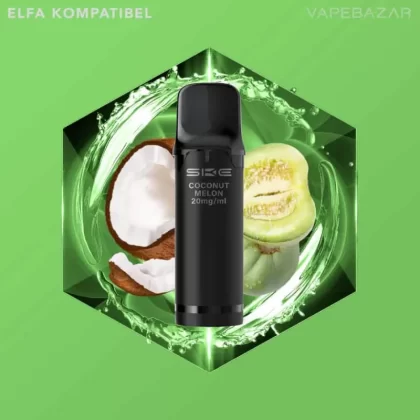 SKE Crystal 800 Pro Pods – Coconut Melon (2er Pack) - SKE Crystal / Nikotin / Glycerin / Propylenglykol / Aromastoffe / ca. 1600 insgesamt