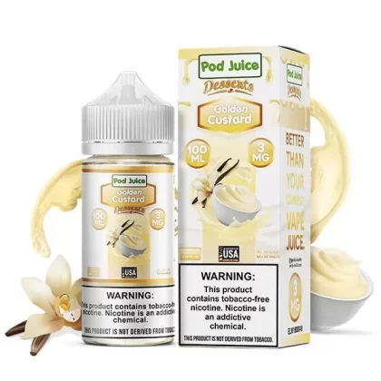 Sale $12.00 – Golden Custard by Pod Juice TFN Series 100mL