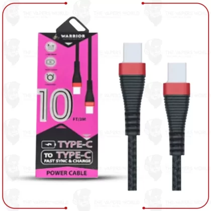 Type C To Type C Charger / Data Sync 10 Ft. 3m Cable - Thevapersworld