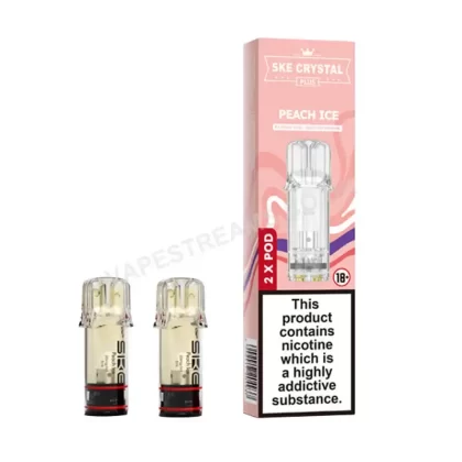 SKE Crystal Plus Peach Ice Prefilled Pod - Vapestreams Co