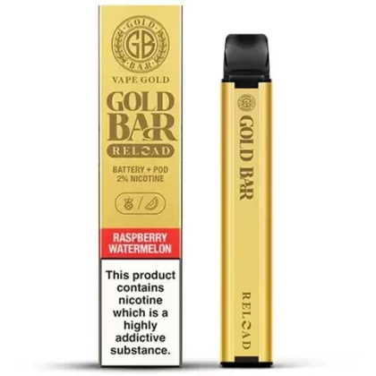 Gold Bar Reload Prefilled Pod Vape Kit - Flavour#24K Mango>Banana Ice>Blueberry Ice>Blue Raspberry>Cherry Fizz>Hawaiian Sunrise>Lemon Ice>Lemon Lime>Raspberry Watermelon>Spearmint>Summer Ber