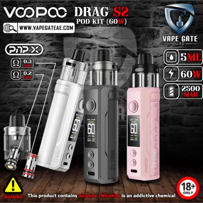 VOOPOO Drag S2 Pod Kit (60W) 2500mAh - Glow Pink
