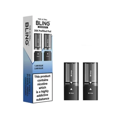 The Crystal Bling Ultra Plus 30K Prefilled Pods - Strawberry Kiwi/Strawberry Watermelon