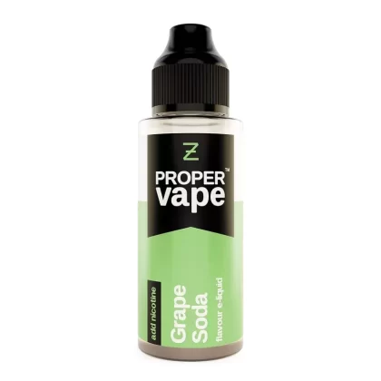 Proper Vape, Grape Soda by Zeus Juice 100ml + FREE NIC SHOTS