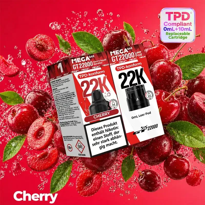MEGABAR GT22000 Prefilled Pods – Cherry (10ml)