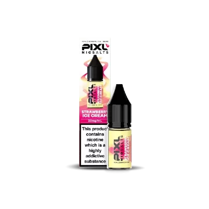 PIXL Nic Salt E-Liquid Strawberry Ice Cream 10ml - Nicotine Strength#20mg>10mg (D60D00)