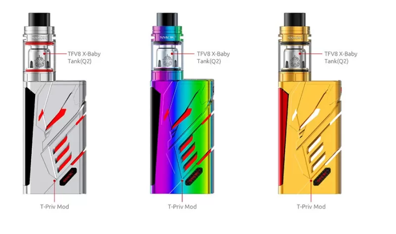 SMOK TFV8 X-Baby Sub Ohm Tank Atomizer (4ML) - Silver - Image 3