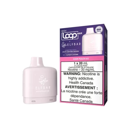 STLTH LOOP MAX X ELFBAR POD PACK – SOUR PEACH ICE - Eliquidsupply