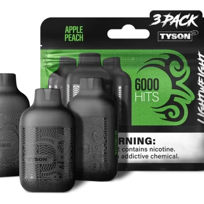 APPLE PEACH TYSON 2.0 VAPE Lightweight 3 Pack