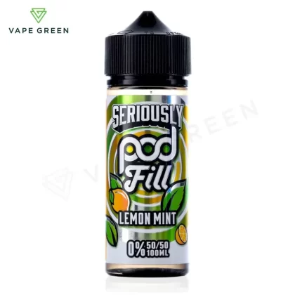 Lemon Mint Shortfill E-Liquid by Seriously Pod Fill 100ml - Eliquidsupply