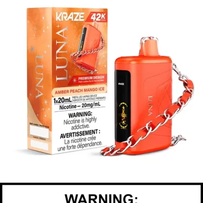 Amber Peach Mango Ice Kraze Luna Disposable Vape