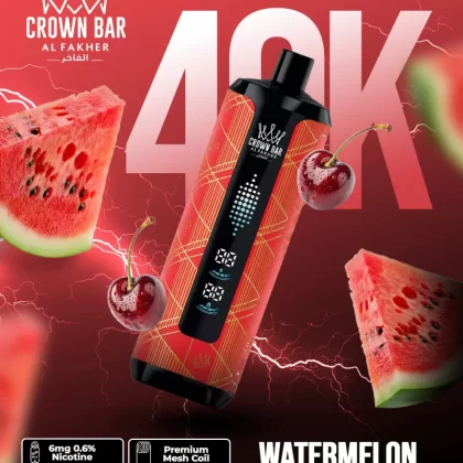 Al Fakher Crown Bar Mega Max 40K - Watermelon Cherry - Crownbar Vape