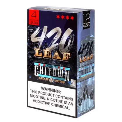 420 Leaf Wraps $2.99 Pre-Priced, 12 packs of 4 ChiTown - Ejuicewarehouse