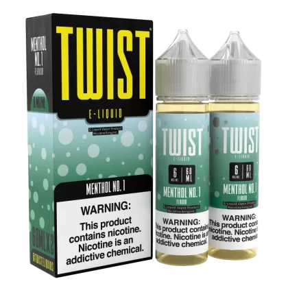 TWIST E-Liquid - Menthol No 1 - 120ML E-Liquid (Twin 60ML Pack) - 12MG