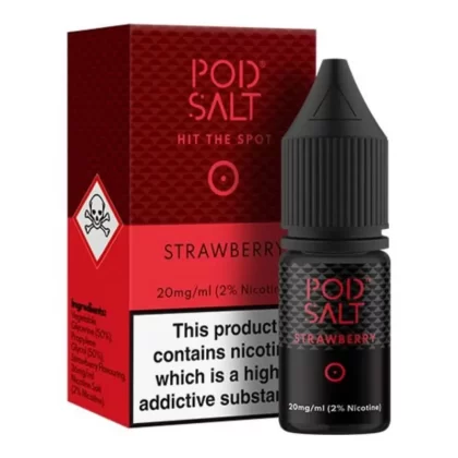Strawberry Nic Salt E-Liquid by Pod Salt (10 ml) - 11mg