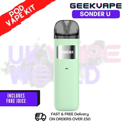 Light Green GeekVape Sonder U Pod Kit + 2x FREE SALTS