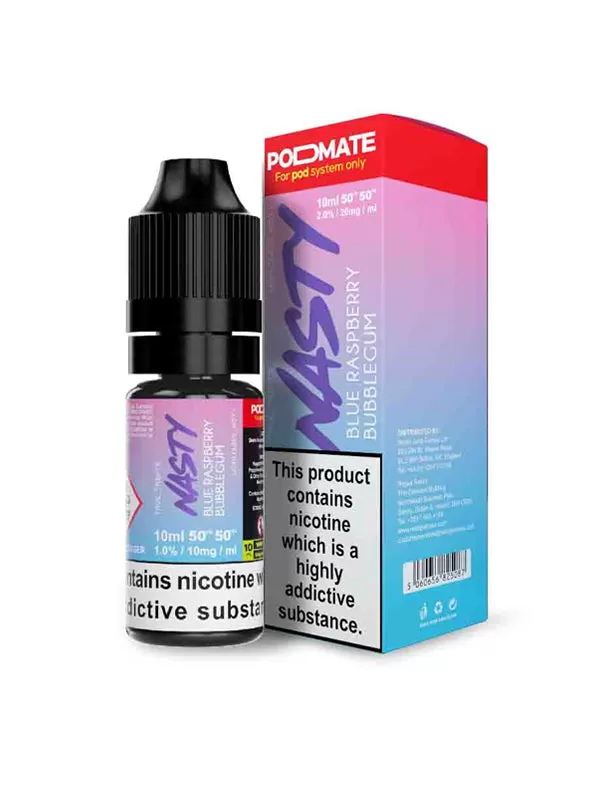 Nasty Pod Mate Salt Blue Raspberry Bubblegum Nic Salt E-Liquid