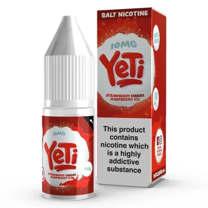 Yeti Nic Salt Vape Juice Strawberry Cherry Raspberry Ice