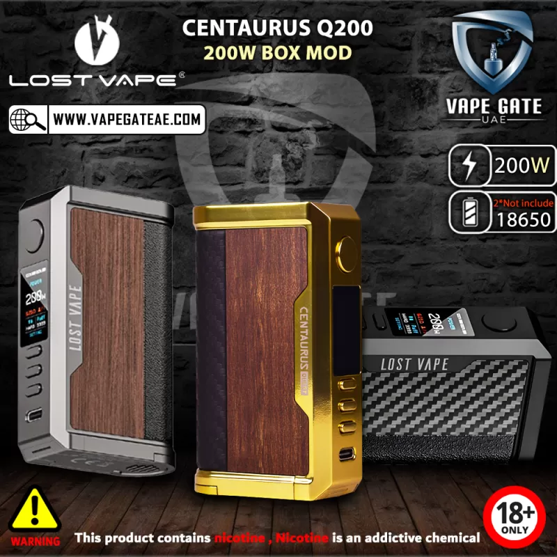 LOST VAPE CENTAURUS Q200 200W BOX MOD - Sierra Blue / Carbon Fiber