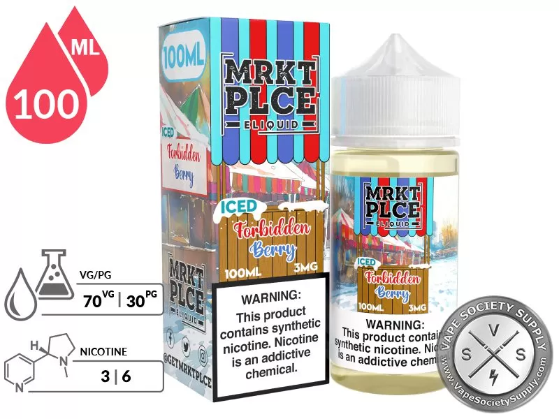 Iced Forbidden Berry by MRKT PLCE 100ml - Vape Product, Vape Product - Image 2